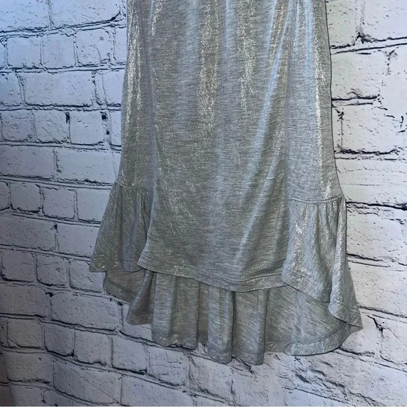 Lorna Jane Activewear Gray Glitter Ruffled Racerback Tank Size XS - Picture 4 of 7